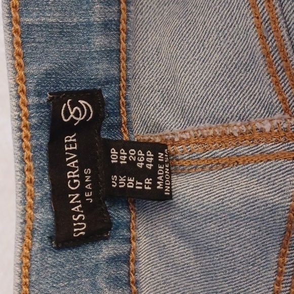 Susan Graver capri jeans womens size 10 petite - Picture 4 of 5